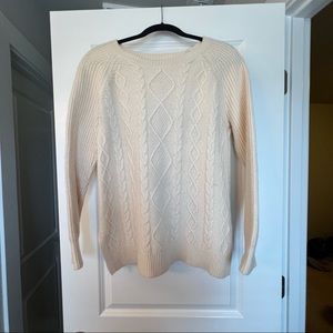 Madewell cream cableknit sweater